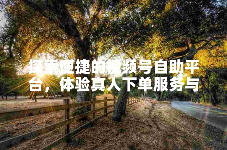 探索便捷的视频号自助平台，体验真人下单服务与云商城无缝对接的高效在线下单流程。