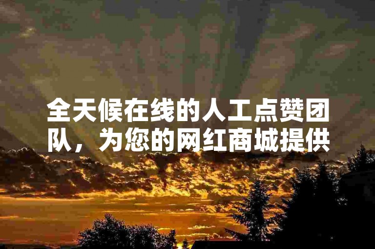 全天候在线的人工点赞团队，为您的网红商城提供24小时不间断的自助下单服务。