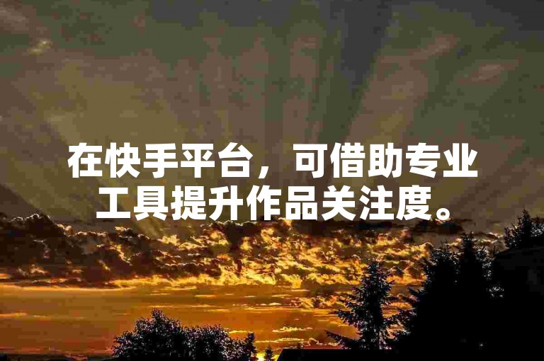 在快手平台，可借助专业工具提升作品关注度。