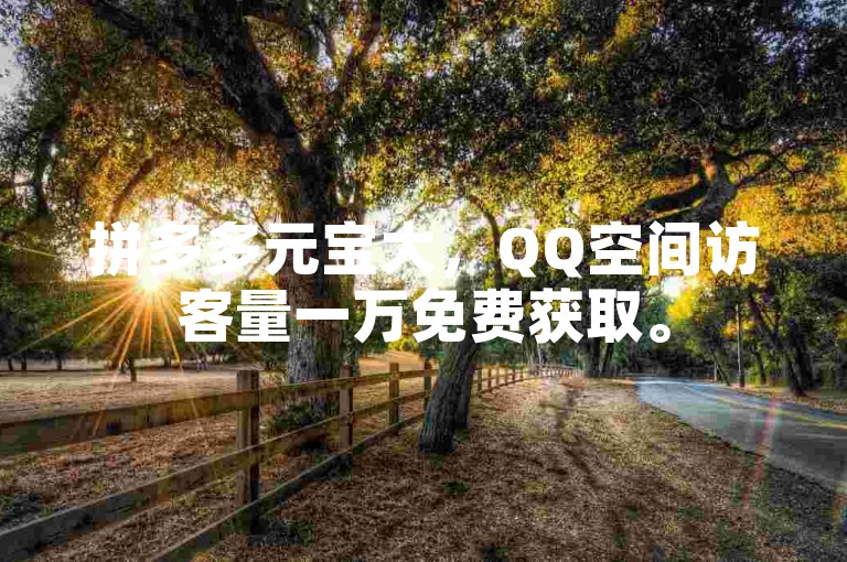 拼多多元宝大，QQ空间访客量一万免费获取。