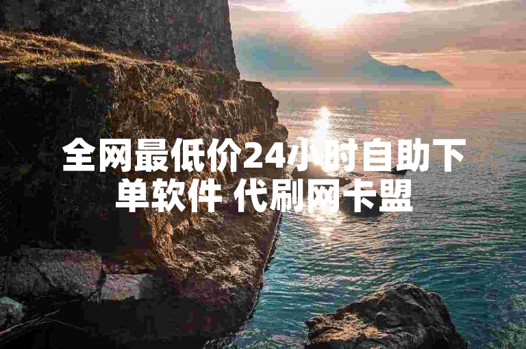 全网最低价24小时自助下单软件 代刷网卡盟