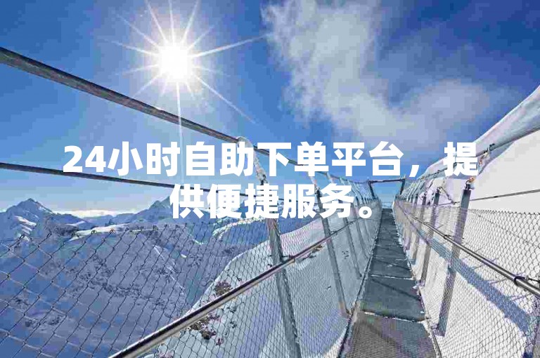 24小时自助下单平台，提供便捷服务。
