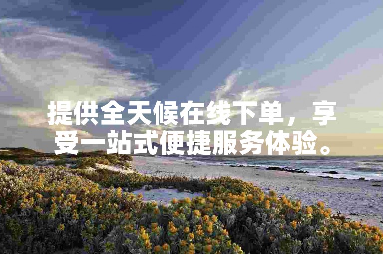 提供全天候在线下单,享受一站式便捷服务体验。