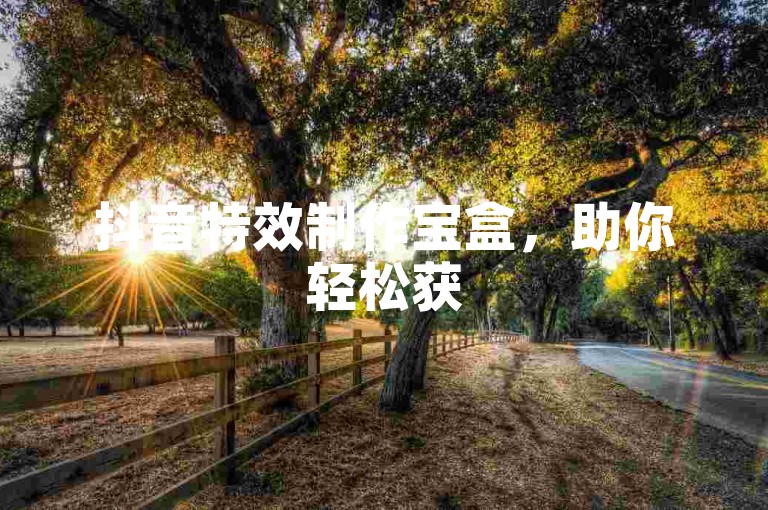 抖音特效制作宝盒，助你轻松获5000流量扶持