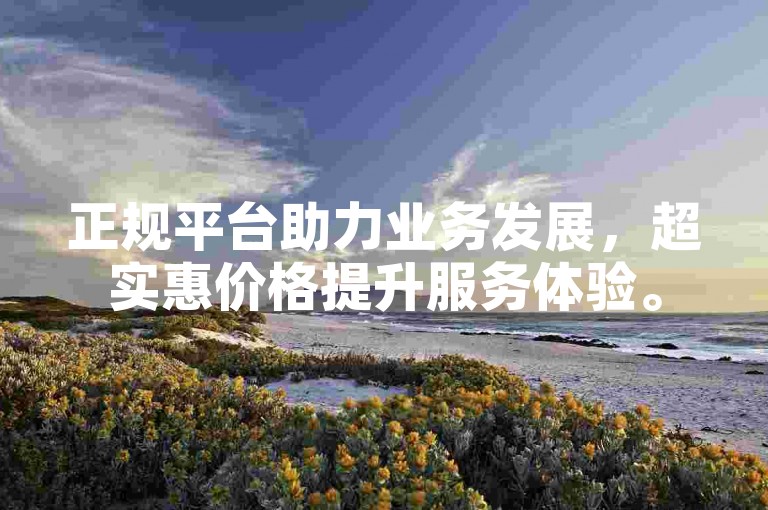 正规平台助力业务发展，超实惠价格提升服务体验。