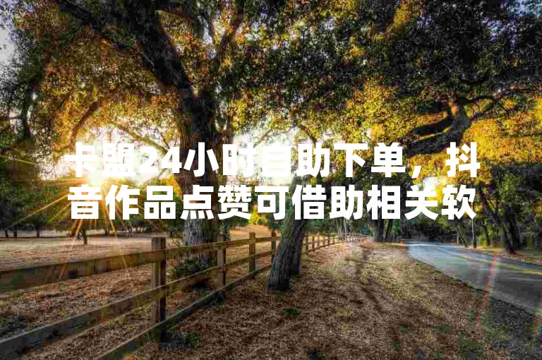 卡盟24小时自助下单，抖音作品点赞可借助相关软件操作。