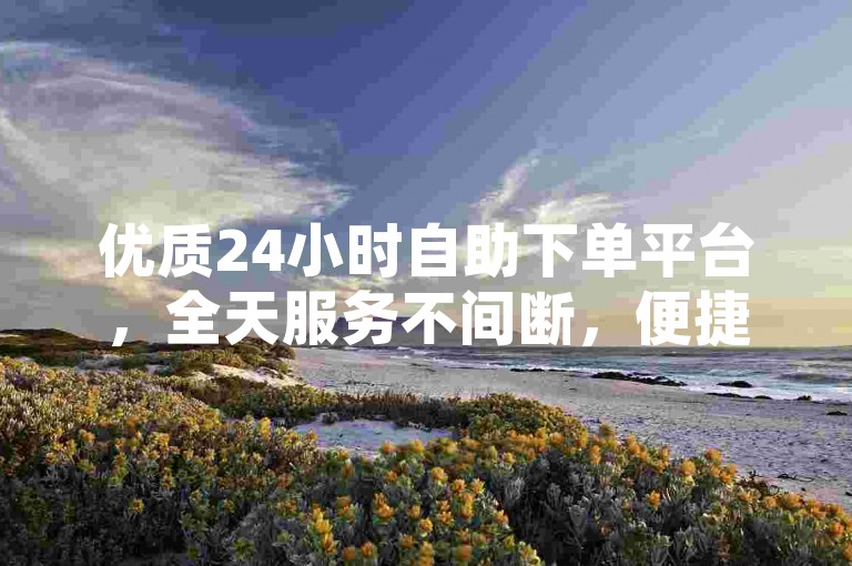 优质24小时自助下单平台，全天服务不间断，便捷又实惠。