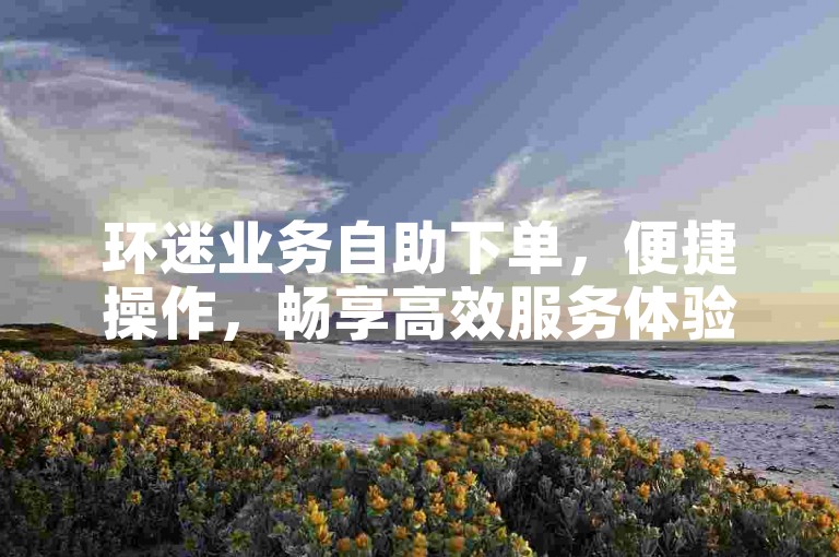 环迷业务自助下单，便捷操作，畅享高效服务体验。