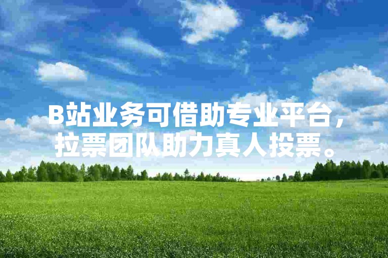B站业务可借助专业平台，拉票团队助力真人投票。
