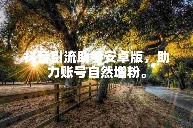 抖音引流助手安卓版，助力账号自然增粉。