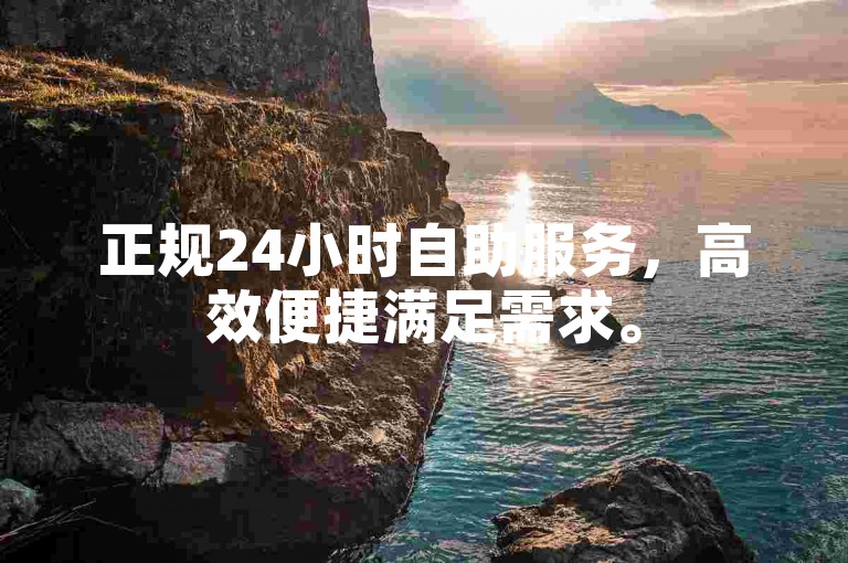 正规24小时自助服务，高效便捷满足需求。