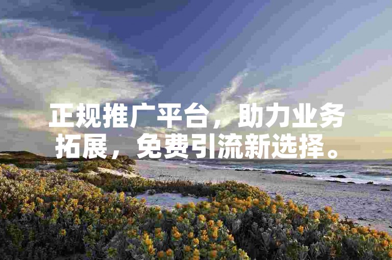 正规推广平台，助力业务拓展，免费引流新选择。
