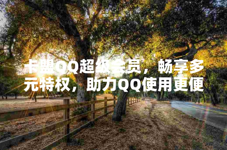卡盟QQ超级会员，畅享多元特权，助力QQ使用更便捷