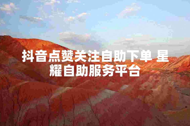 抖音点赞关注自助下单 星耀自助服务平台