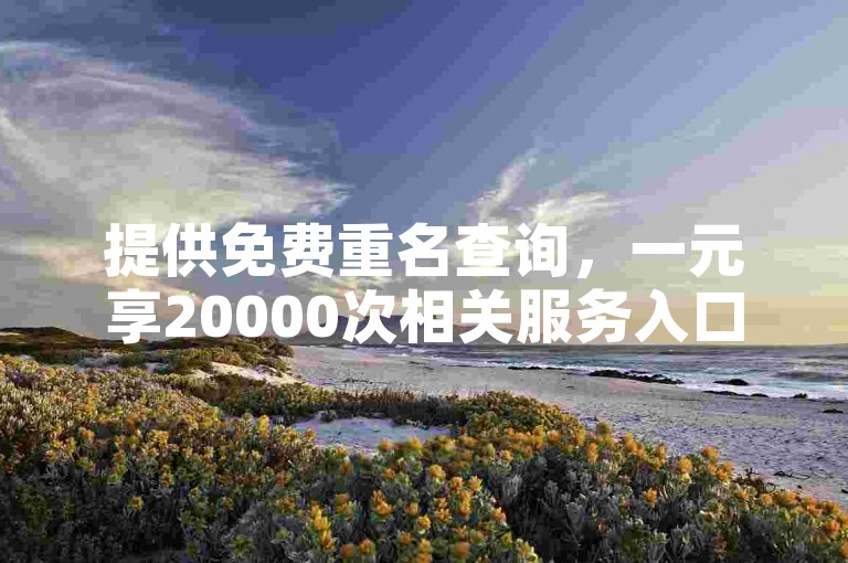 提供免费重名查询，一元享20000次相关服务入口