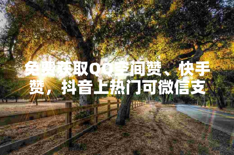 免费获取QQ空间赞、快手赞，抖音上热门可微信支付，有ks双击刷量软件。