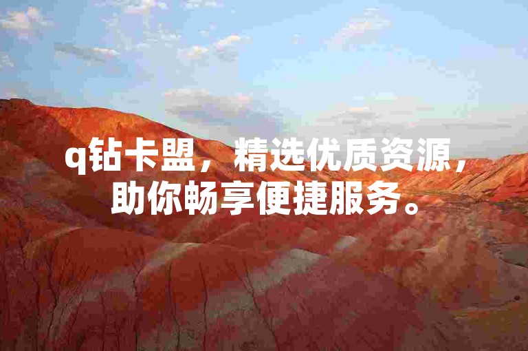 q钻卡盟，精选优质资源，助你畅享便捷服务。