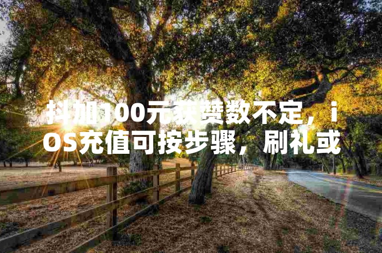 抖加100元获赞数不定，iOS充值可按步骤，刷礼或增浏览量。