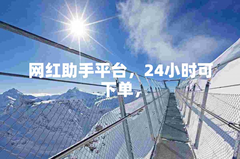 网红助手平台，24小时可下单，5元能买1000个关注。