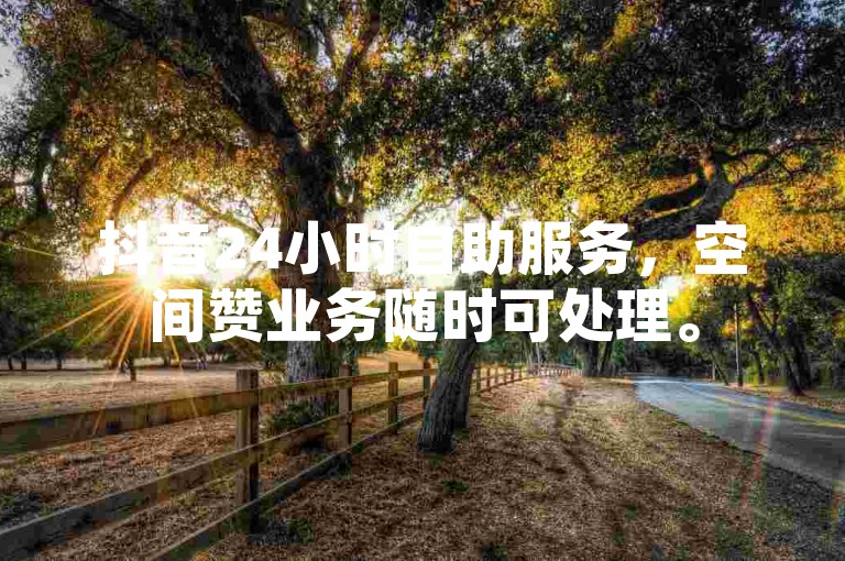 抖音24小时自助服务，空间赞业务随时可处理。