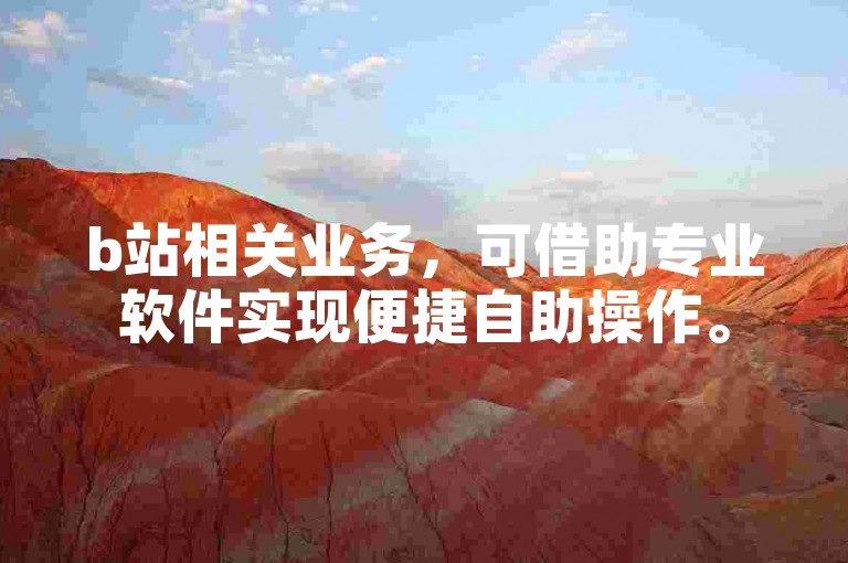 b站相关业务，可借助专业软件实现便捷自助操作。