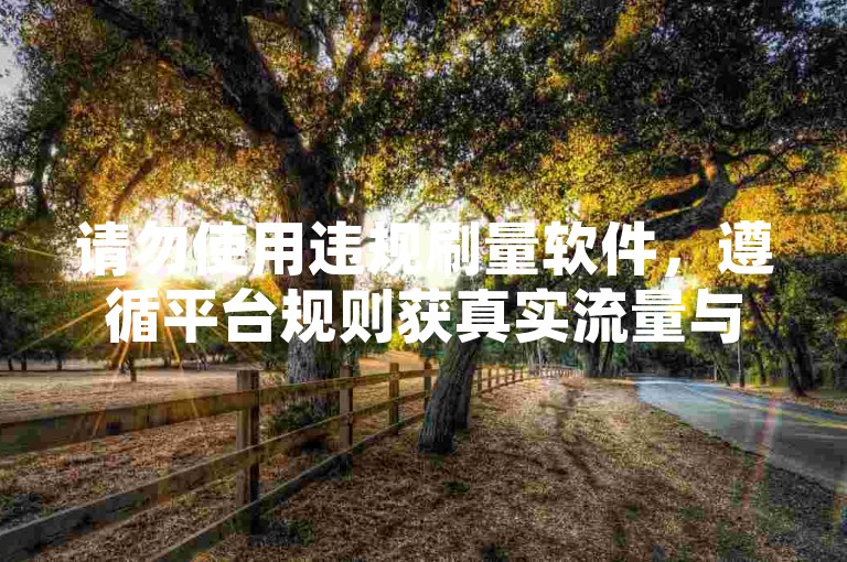 请勿使用违规刷量软件，遵循平台规则获真实流量与互动。