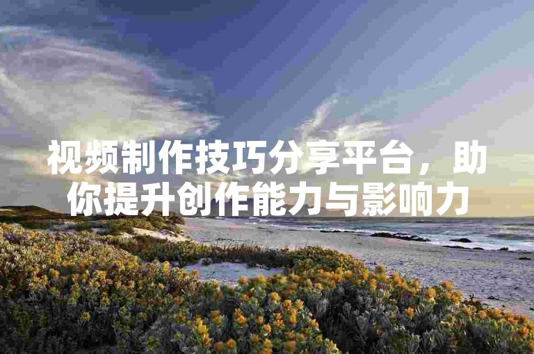 视频制作技巧分享平台，助你提升创作能力与影响力。