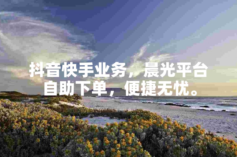 抖音快手业务，晨光平台自助下单，便捷无忧。