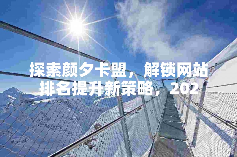探索颜夕卡盟，解锁网站排名提升新策略，2025年必备技巧！