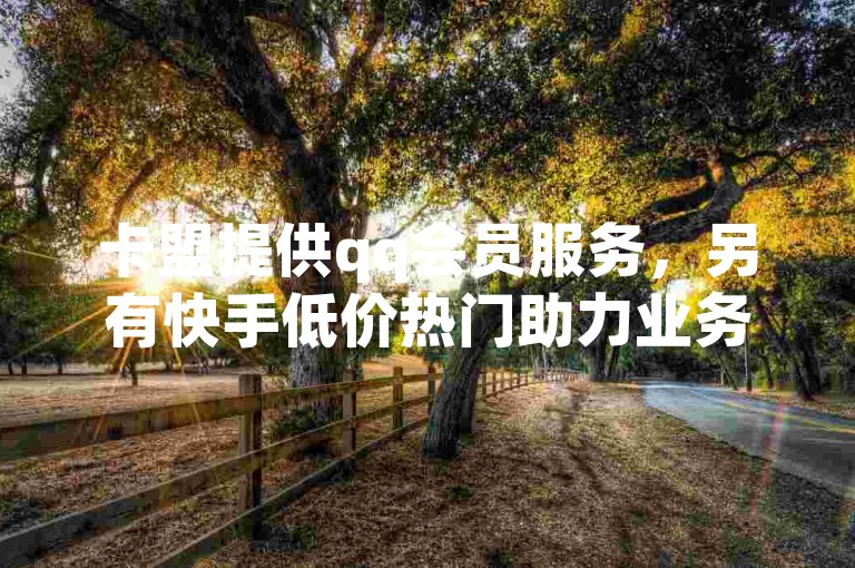 卡盟提供qq会员服务，另有快手低价热门助力业务。