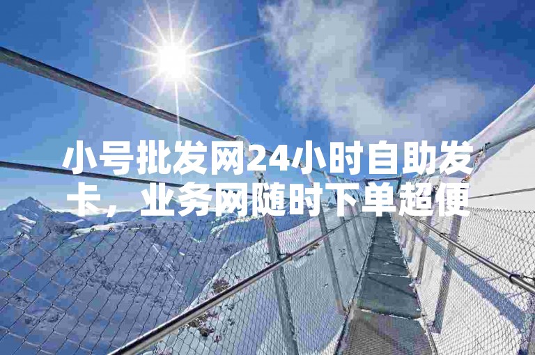 小号批发网24小时自助发卡，业务网随时下单超便捷