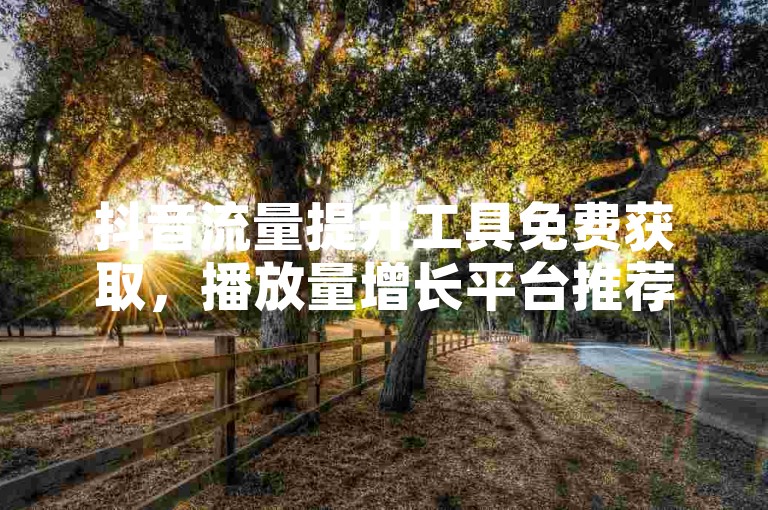 抖音流量提升工具免费获取，播放量增长平台推荐