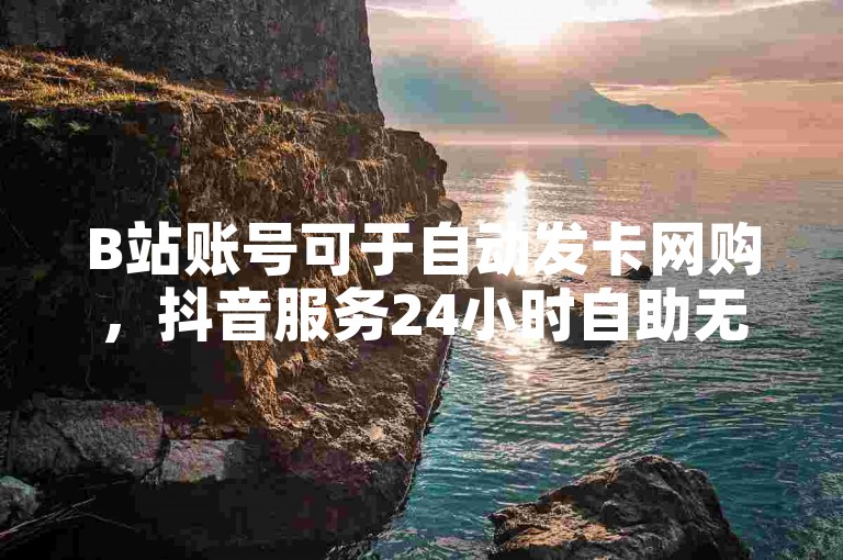 B站账号可于自动发卡网购，抖音服务24小时自助无忧。