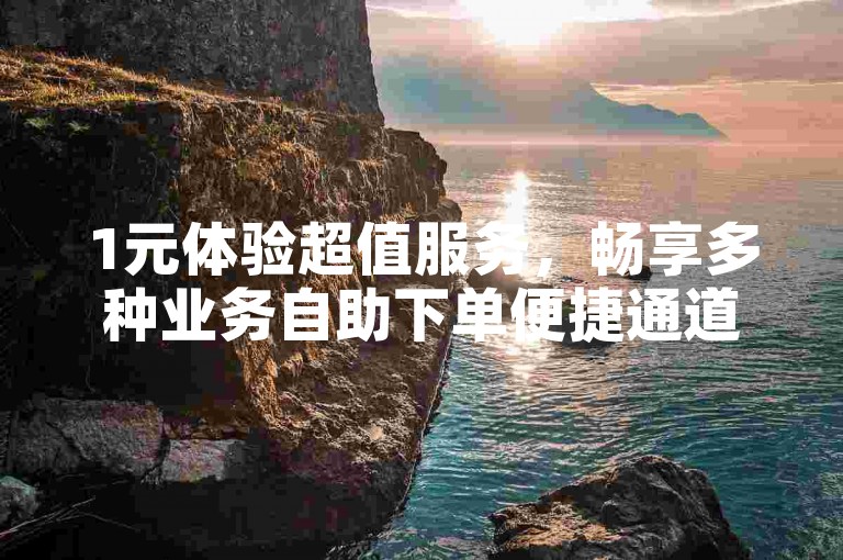 1元体验超值服务，畅享多种业务自助下单便捷通道。