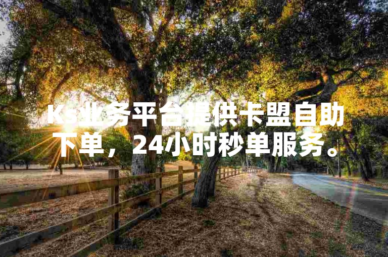 Ks业务平台提供卡盟自助下单，24小时秒单服务。
