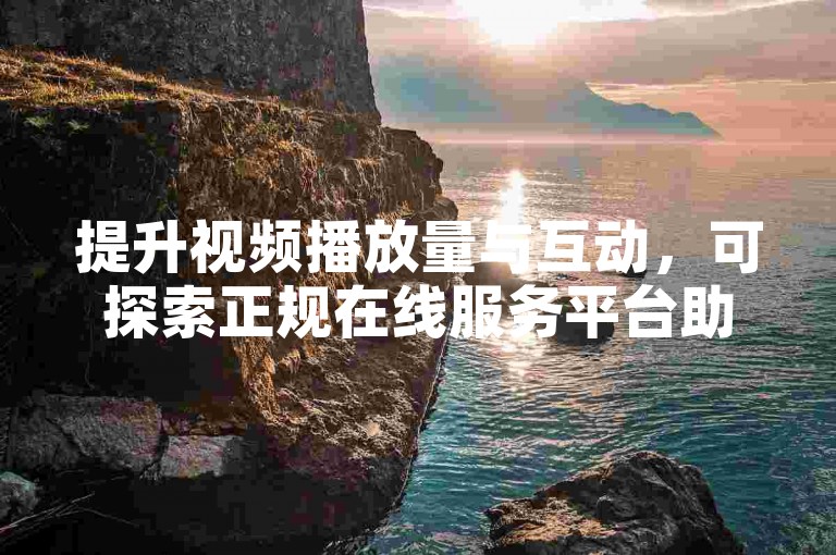 提升视频播放量与互动，可探索正规在线服务平台助力。