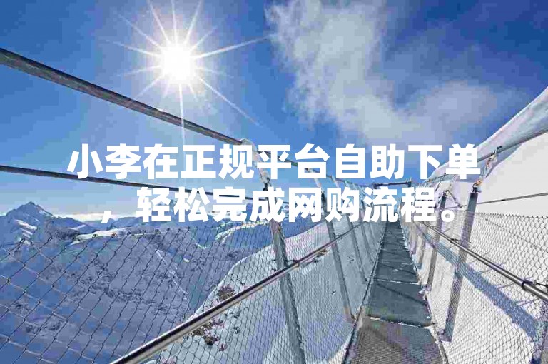 小李在正规平台自助下单，轻松完成网购流程。