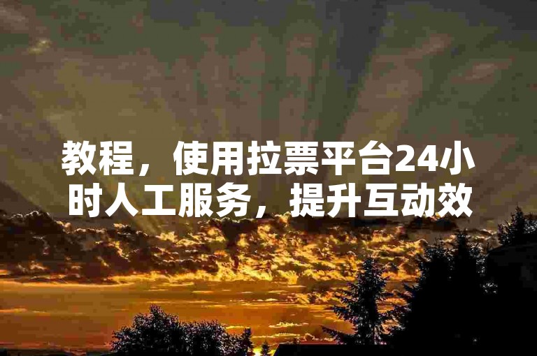 教程，使用拉票平台24小时人工服务，提升互动效率。