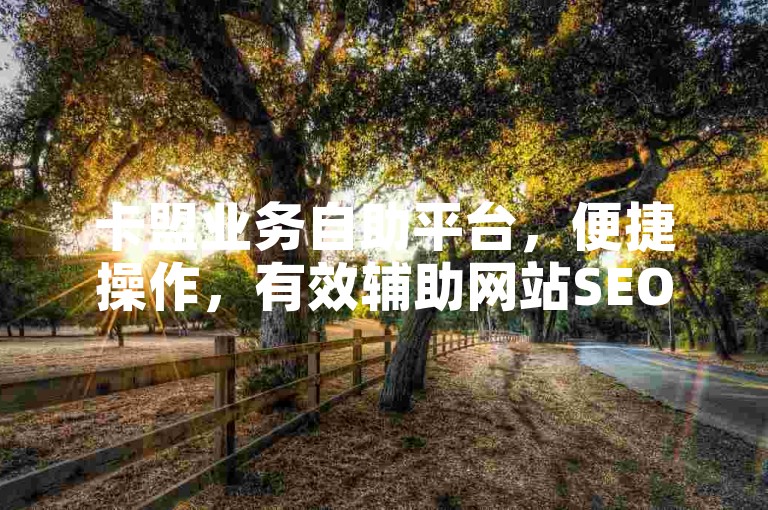 卡盟业务自助平台，便捷操作，有效辅助网站SEO优化。