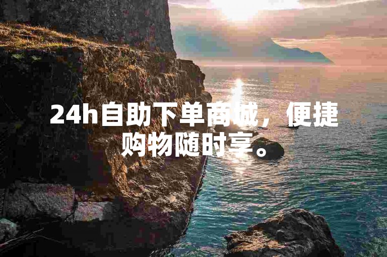 24h自助下单商城，便捷购物随时享。