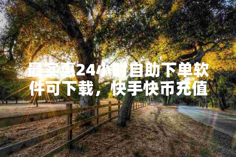 最实惠24小时自助下单软件可下载，快手快币充值低价平台推荐