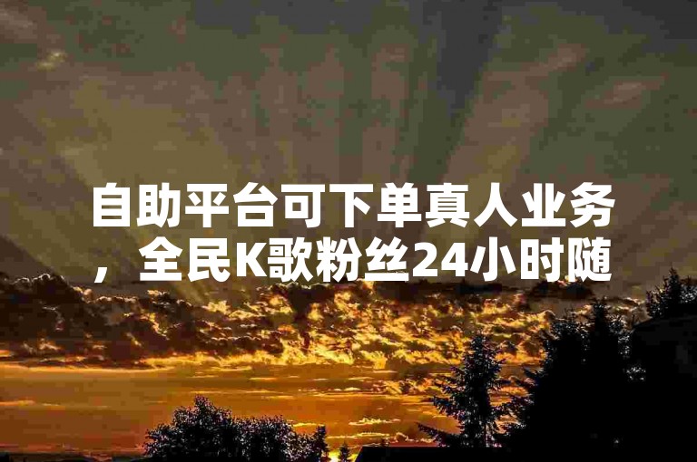 自助平台可下单真人业务，全民K歌粉丝24小时随时接单
