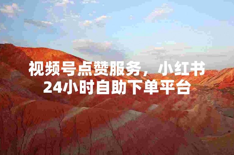 视频号点赞服务，小红书24小时自助下单平台