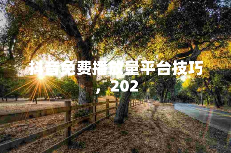 抖音免费播放量平台技巧，2025年提升视频播放的实用方法！