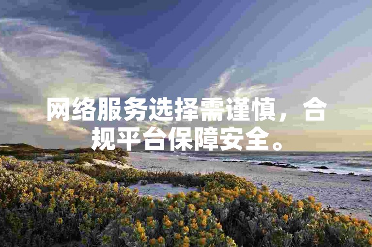 网络服务选择需谨慎，合规平台保障安全。