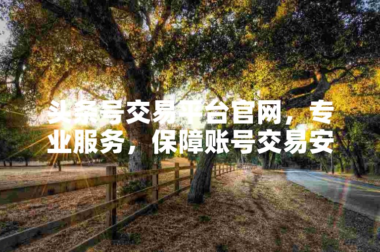 头条号交易平台官网，专业服务，保障账号交易安全无忧