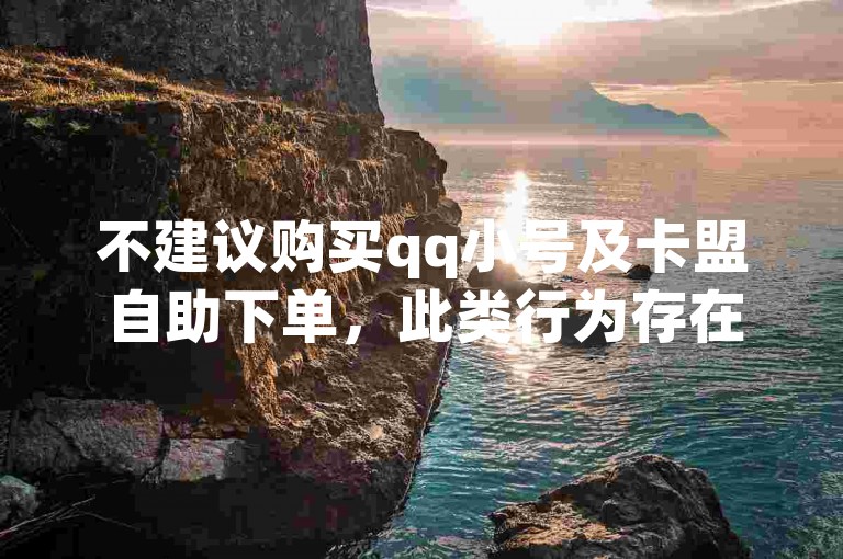 不建议购买qq小号及卡盟自助下单，此类行为存在风险。