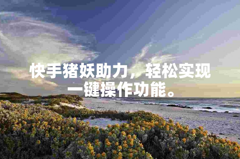 快手猪妖助力，轻松实现一键操作功能。