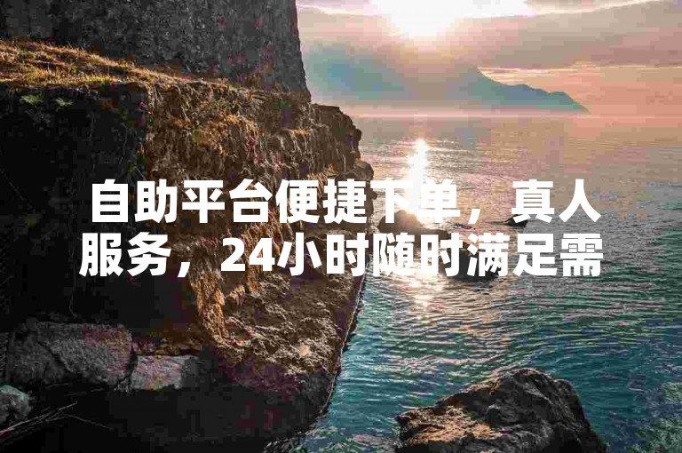 自助平台便捷下单，真人服务，24小时随时满足需求。
