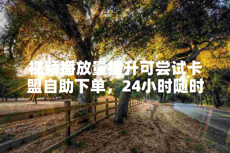 视频播放量提升可尝试卡盟自助下单，24小时随时操作。
